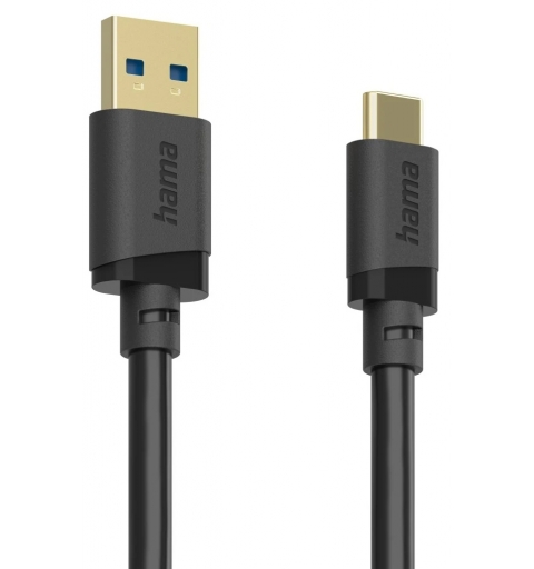 Hama 00202006 USB cable USB 3.2 Gen 1 (3.1 Gen 1) 1.5 m USB A USB C 5 Gbit s Black