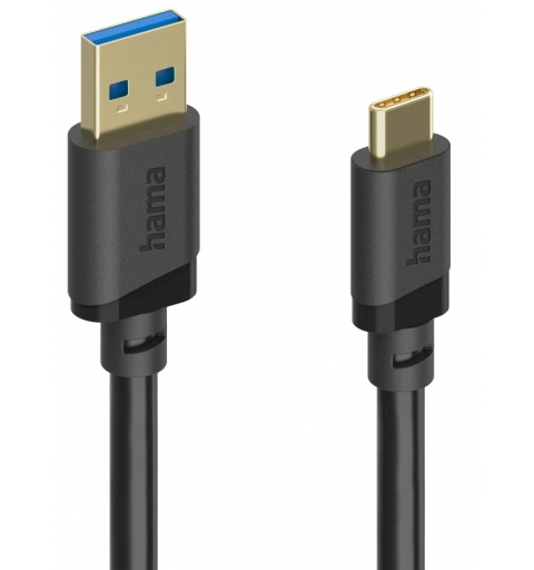 Hama 00202006 USB cable USB 3.2 Gen 1 (3.1 Gen 1) 1.5 m USB A USB C 5 Gbit s Black
