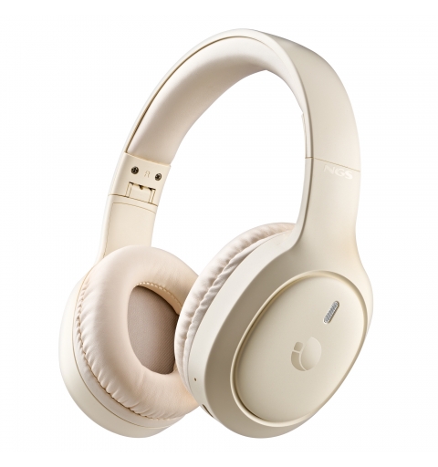 NGS Artica Tempest Beige Auricolare Con cavo e senza cavo A Padiglione Musica e Chiamate USB tipo-C Bluetooth