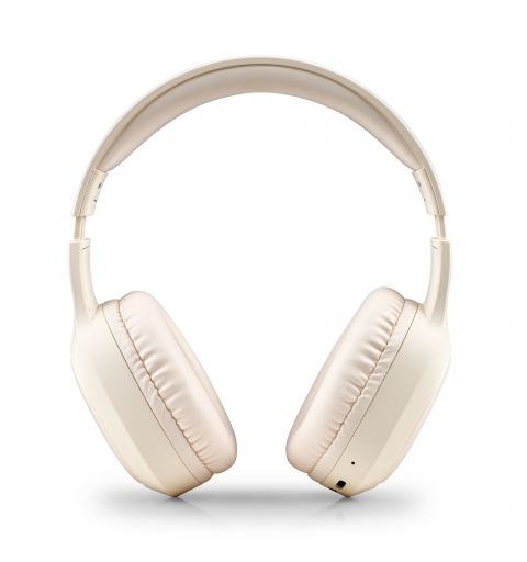 NGS Artica Tempest Beige Headset Wired & Wireless Head-band Calls Music USB Type-C Bluetooth