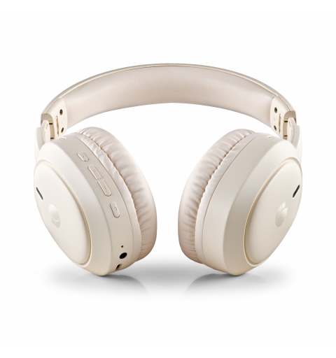 NGS Artica Tempest Beige Kopfhörer Verkabelt & Kabellos Kopfband Anrufe Musik USB Typ-C Bluetooth