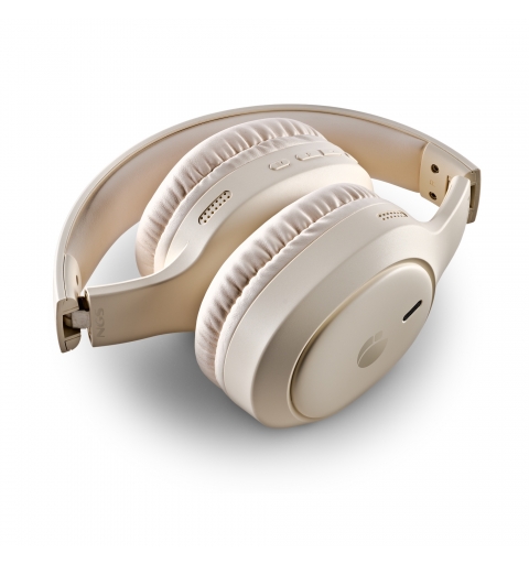 NGS Artica Tempest Beige Auricolare Con cavo e senza cavo A Padiglione Musica e Chiamate USB tipo-C Bluetooth