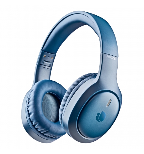 NGS Artica Tempest Blue Headset Wired & Wireless Head-band Calls Music USB Type-C Bluetooth