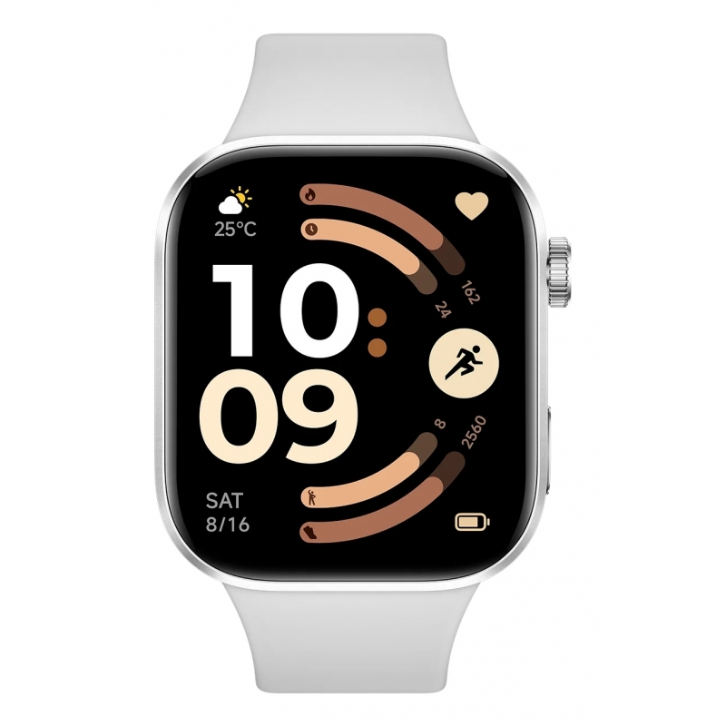 Xiaomi Redmi Watch 6 NFC 5,26 cm (2.07") AMOLED 46.5 mm Numérique 432 x 514 pixels Écran tactile Argent GPS (satellite)