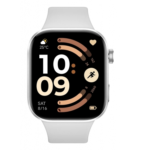 Xiaomi Redmi Watch 6 NFC 5,26 cm (2.07") AMOLED 46.5 mm Numérique 432 x 514 pixels Écran tactile Argent GPS (satellite)