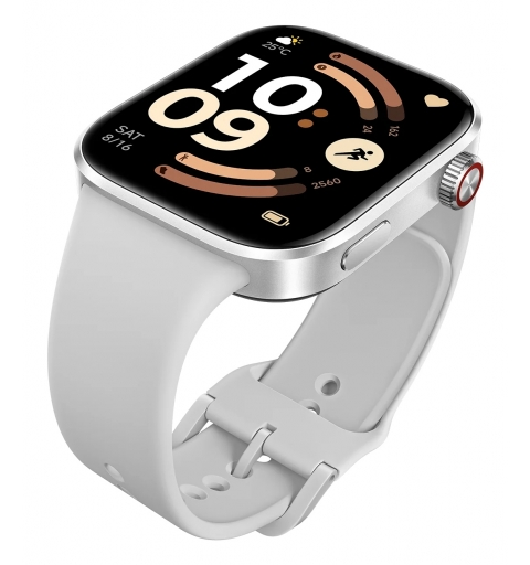 Xiaomi Redmi Watch 6 NFC 5,26 cm (2.07") AMOLED 46.5 mm Numérique 432 x 514 pixels Écran tactile Argent GPS (satellite)