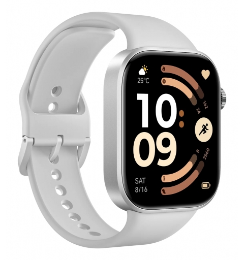 Xiaomi Redmi Watch 6 NFC 5,26 cm (2.07") AMOLED 46.5 mm Numérique 432 x 514 pixels Écran tactile Argent GPS (satellite)