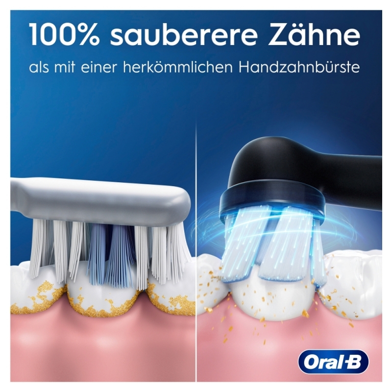 Oral-B iO 2 Spazzolino Elettrico Oral B, Nero e Verde, 1 Testina Di Ricambio, 2 Spazzolini, Delicato sulle Gengive, Efficace