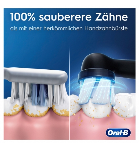 Oral-B iO 2 Spazzolino Elettrico Oral B, Nero e Verde, 1 Testina Di Ricambio, 2 Spazzolini, Delicato sulle Gengive, Efficace