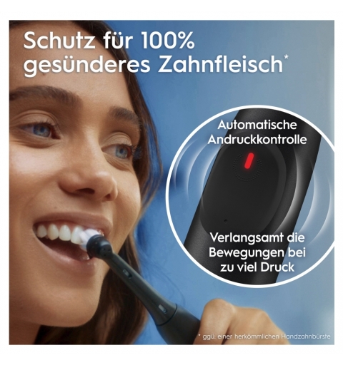 Oral-B iO 2 Spazzolino Elettrico Oral B, Nero e Verde, 1 Testina Di Ricambio, 2 Spazzolini, Delicato sulle Gengive, Efficace