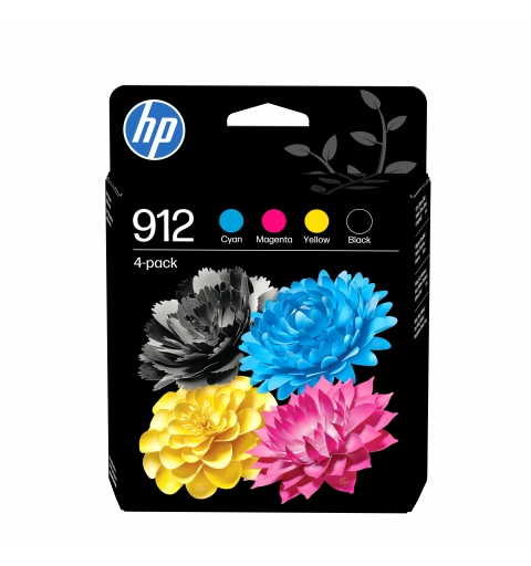 HP 912 4-pack Black Cyan Magenta Yellow Original Ink Cartridges