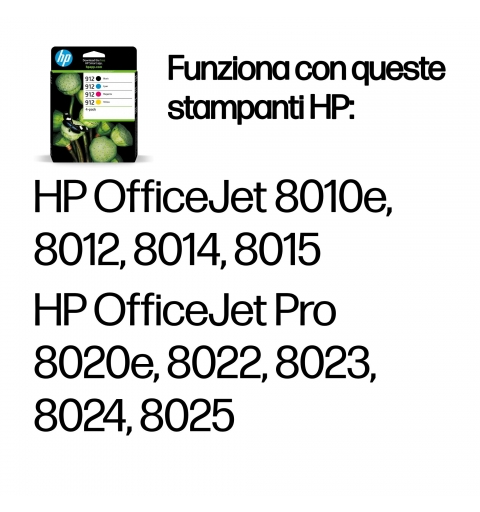 HP 912 4er-Pack Original-Druckerpatronen Schwarz Cyan Magenta Gelb
