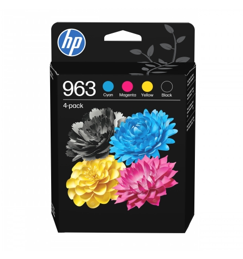 HP 963 4-pack Black Cyan Magenta Yellow Original Ink Cartridges