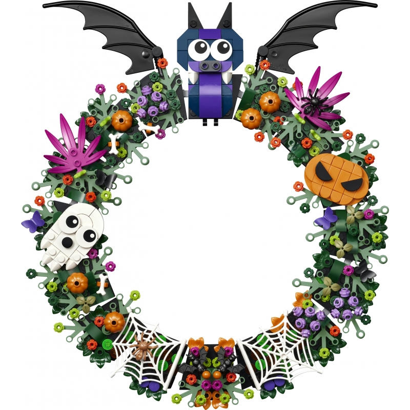LEGO Iconic 40825 Ghirlanda di Halloween, Addobbo con Pipistrelli, Zucche, Fantasmi e Ragnatele, Regalo per Ragazze e Ragazzi