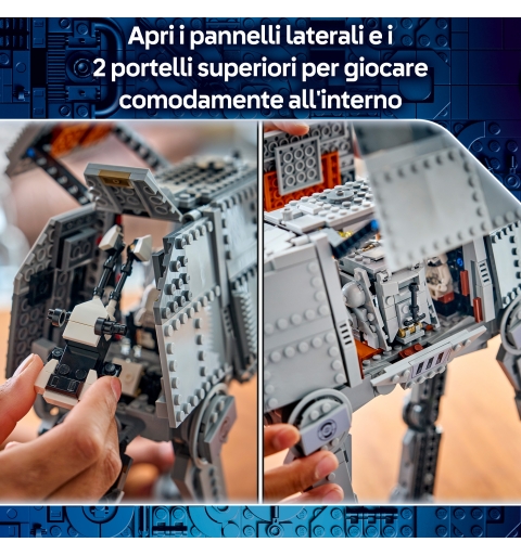 LEGO Star Wars 75454 AT-AT Imperial Remnant con INT-4, Kit con Navetta, Speeder Bike, 6 Minifigure e 1 Figura, Regalo da 10+