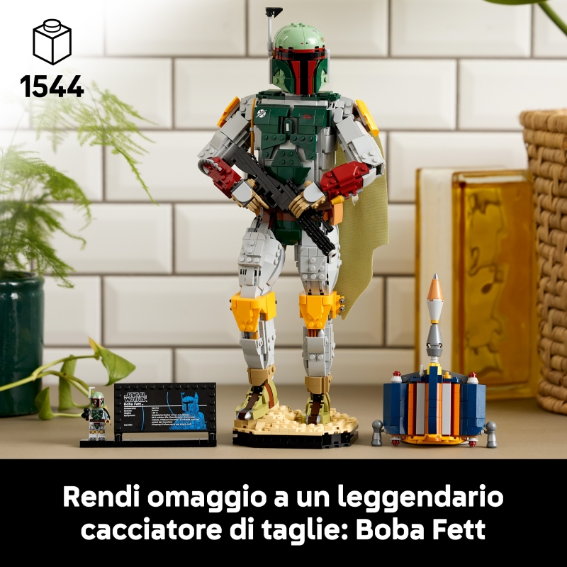 LEGO Star Wars 75455 Boba Fett Action Figure, Kit Modellismo per Adulti con Minifigure, Regalo Fan del Ritorno dello Jedi