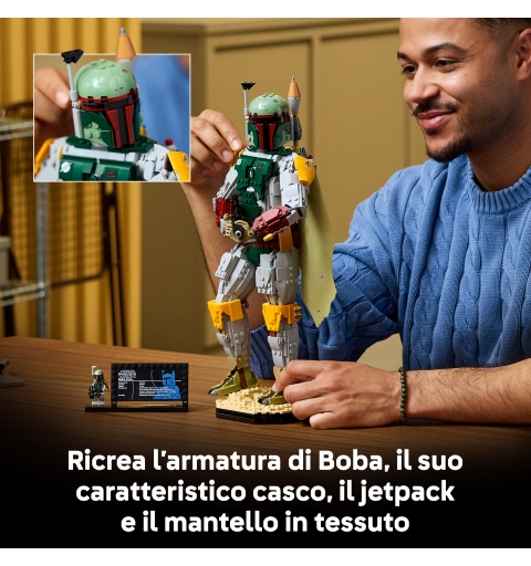 LEGO Star Wars 75455 Boba Fett Action Figure, Kit Modellismo per Adulti con Minifigure, Regalo Fan del Ritorno dello Jedi