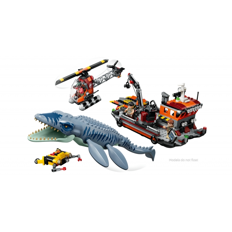 LEGO Jurassic World Mosasaurus Dinosaur Boat Attack
