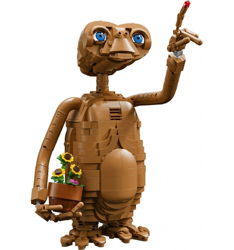 LEGO Ideas 21370 E.T. the Extra-Terrestrial, Kit Modellismo per Adulti con Figura Aliena, Fiori Finti e Mattoncino Luminoso