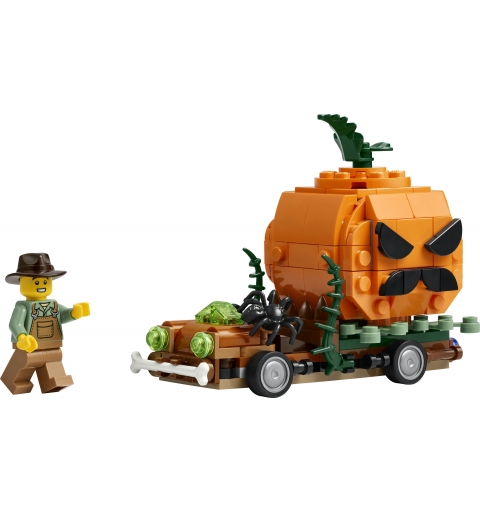 LEGO Iconic 40822 Furgone di Halloween Giocattolo, Kit Arti e Mestieri con Zucca e Minifigure del Contadino, Regalo per Bambini