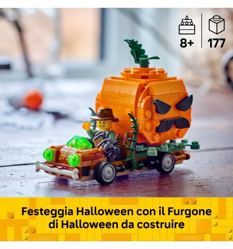 LEGO Iconic Pickup mit Halloweenkürbis