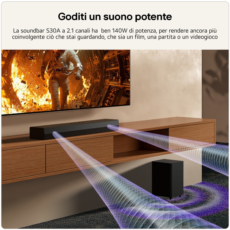 LG S30A Black 2.1 channels 140 W