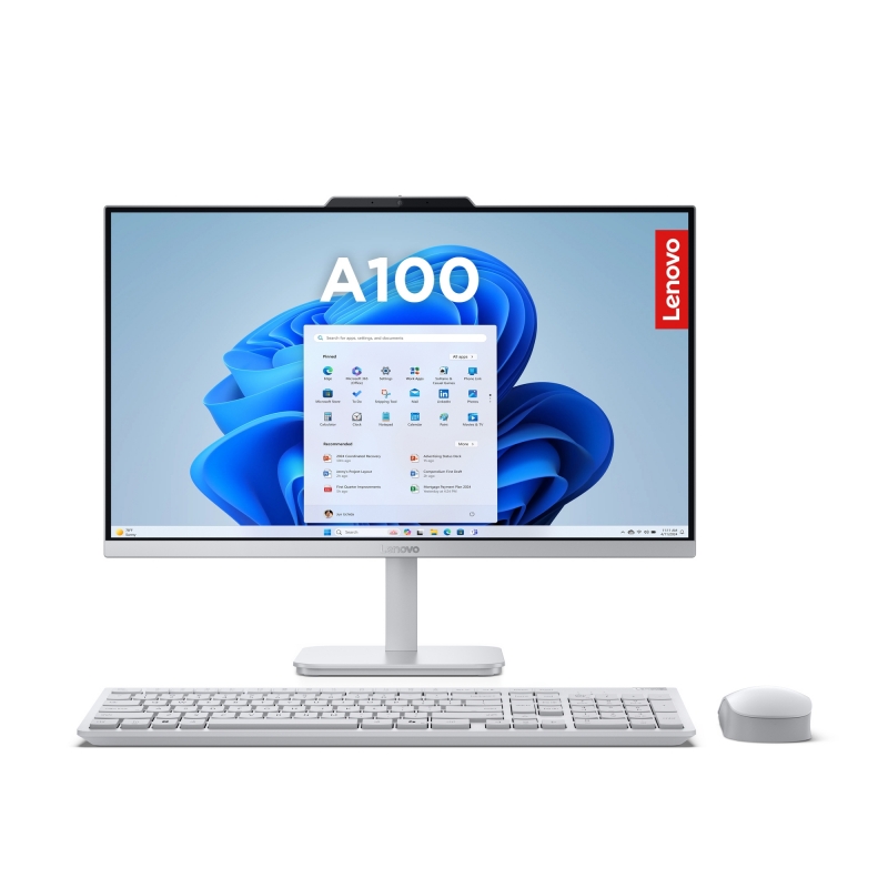 Lenovo A100 Intel® N N100 60,5 cm (23.8") 1920 x 1080 pixels PC All-in-One 8 Go DDR5-SDRAM 512 Go SSD Windows 11 Home Wi-Fi 6