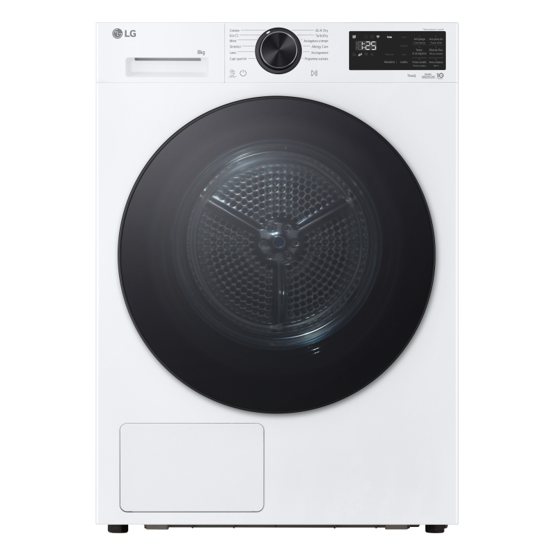 LG RNX5008TLB sèche-linge Pose libre Charge avant 8 kg Blanc