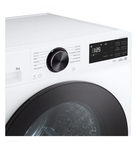 LG RNX5008TLB secadora Independiente Carga frontal 8 kg Blanco