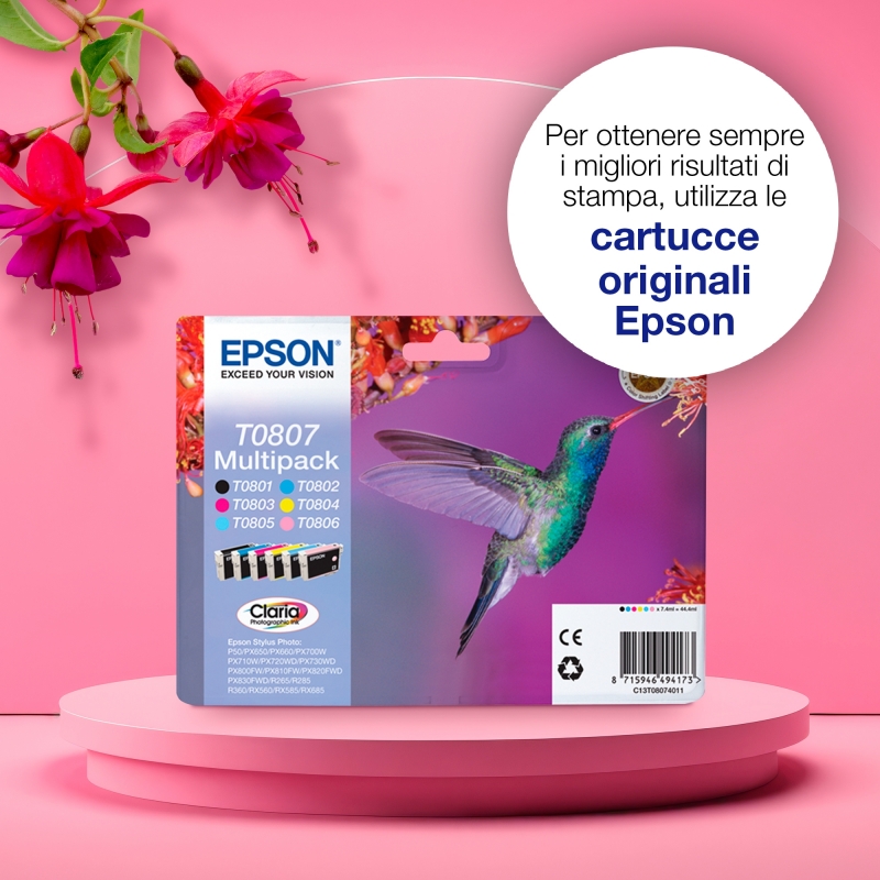 Epson Hummingbird Singlepack Black T0801 Claria Photographic Ink
