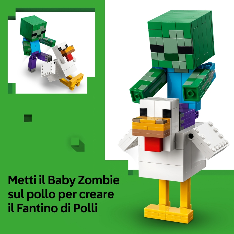 LEGO Minecraft Poule chevauchée