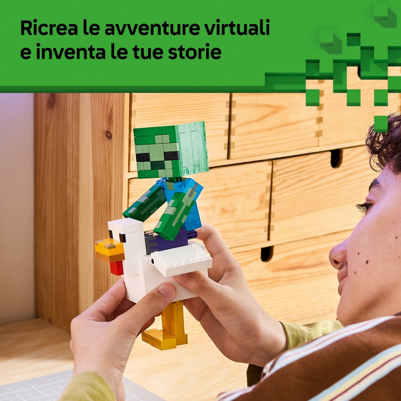 LEGO Minecraft Poule chevauchée