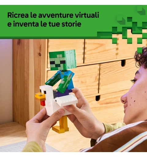 LEGO Minecraft Poule chevauchée