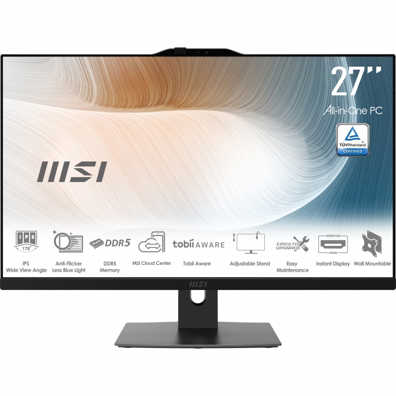 MSI Modern AM272P 1M-848EU All-in-One PC Intel Core 5 120U 68,6 cm (27") 1920 x 1080 Pixeles PC todo en uno 8 GB DDR5-SDRAM 512