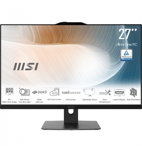MSI Modern AM272P 1M-848EU All-in-One PC Workstation Intel Core 5 120U 68,6 cm (27") 1920 x 1080 Pixel All-in-One-PC 8 GB