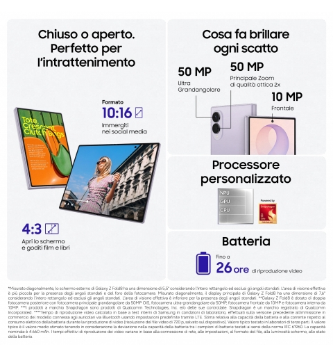 Samsung Galaxy Z Fold8 19.3 cm (7.6") Dual SIM 5G USB Type-C 12 GB 512 GB 4800 mAh Lavender
