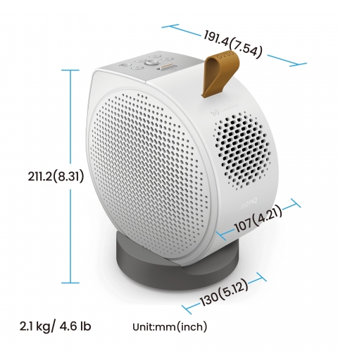 BenQ GV50 Standard Throw-Projektor 500 ANSI Lumen DLP 1080p (1920x1080) Weiß