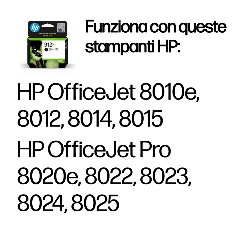 HP Cartucho de tinta Original 912XL negro de alta capacidad