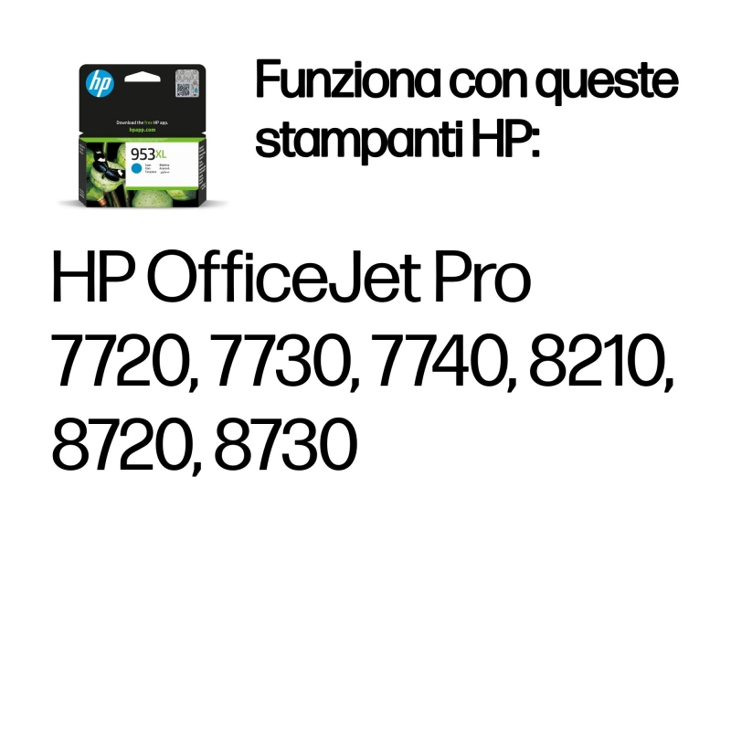 HP Cartuccia inchiostro ciano originale ad alta capacità 953XL