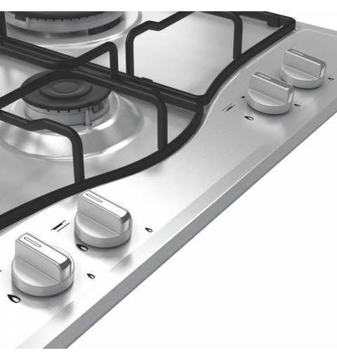Hotpoint Ariston PCN R643N T IX HA Piano cottura 60 cm, griglie smaltate effetto ghisa, 4 fuochi di cui 1 tripla corona