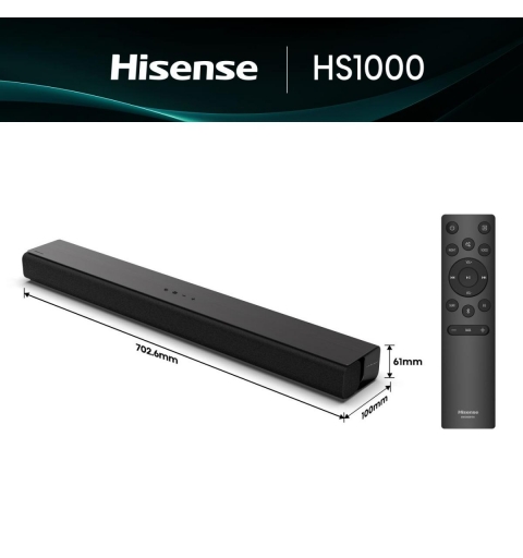 Hisense HS1000 Nero 2.0 canali 120 W
