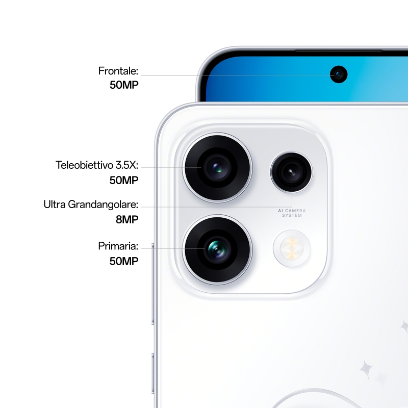 OPPO Reno16 F 5G 16,7 cm (6.57") SIM doble Android 16.0 USB Tipo C 8 GB 256 GB 6500 mAh Blanco