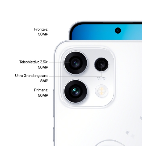 OPPO Reno16 F 5G 16,7 cm (6.57") Dual-SIM Android 16.0 USB Typ-C 8 GB 256 GB 6500 mAh Weiß