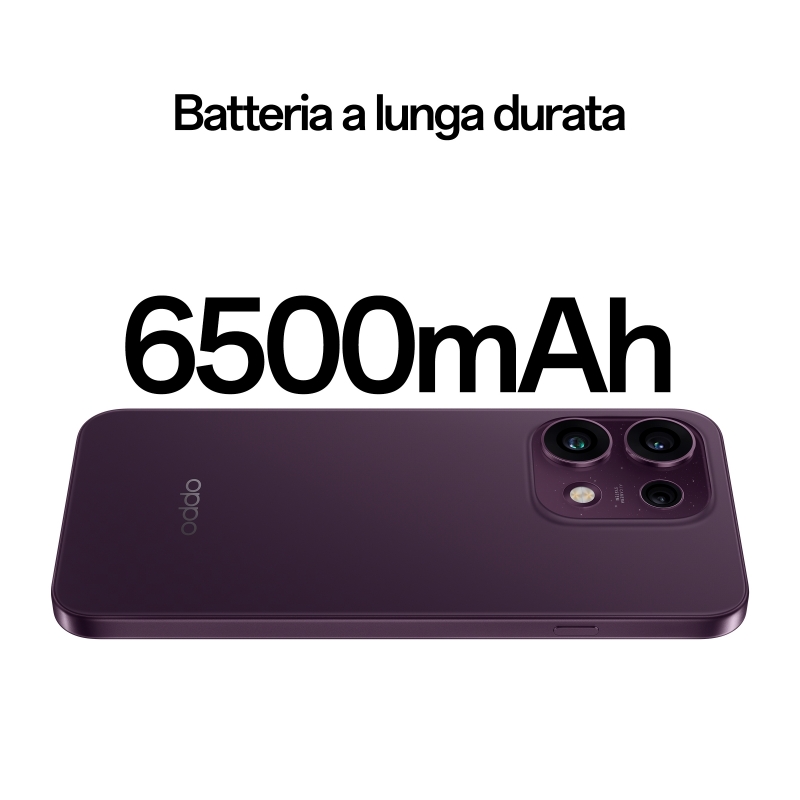 OPPO Reno16 F 5G AI Smartphone, Tripla fotocamera 50+8+50MP, Selfie 50MP, Display 6.57” 120HZ AMOLED FHD+, 6500mAh, RAM