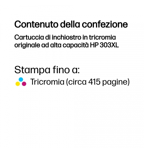 HP 303XL High Yield Tri-color Original Ink Cartridge