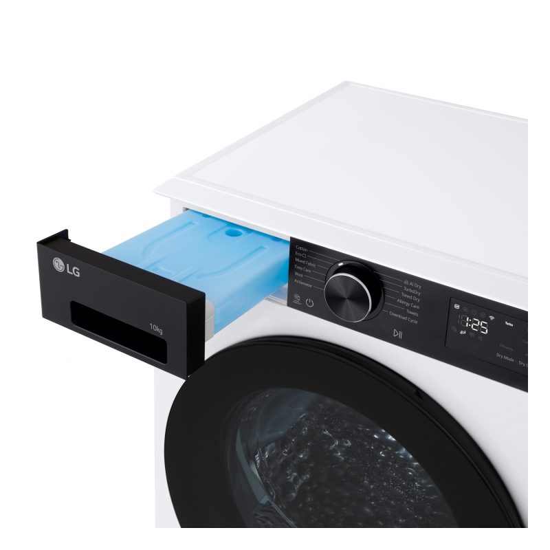 LG RNX5009TKB secadora Independiente Carga frontal 9 kg Blanco, Negro