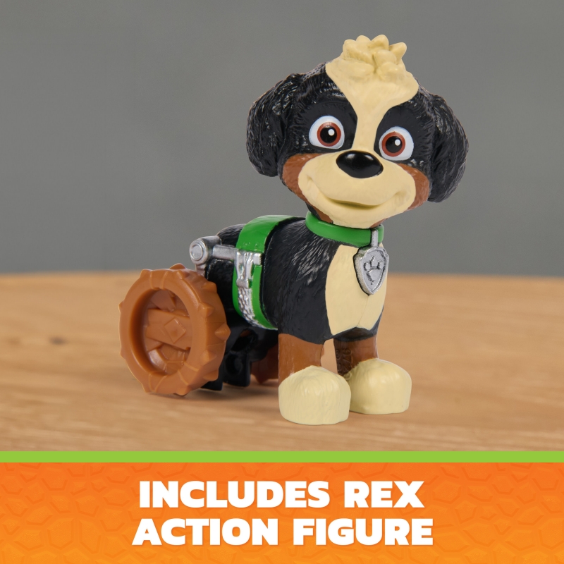 PAW Patrol Missione Dinosauri, Set Rex & Spinosauro, Include Dinosauro Giocattolo da 17,7 cm con Suoni e un Personaggio,