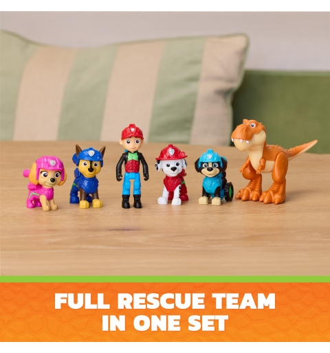 PAW Patrol Der Dino Film, Dino Abenteuer Figuren-Geschenkset, 6er-Pack