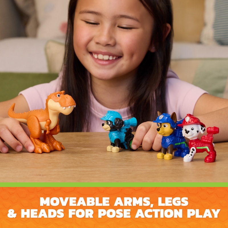 PAW Patrol Der Dino Film, Dino Abenteuer Figuren-Geschenkset, 6er-Pack