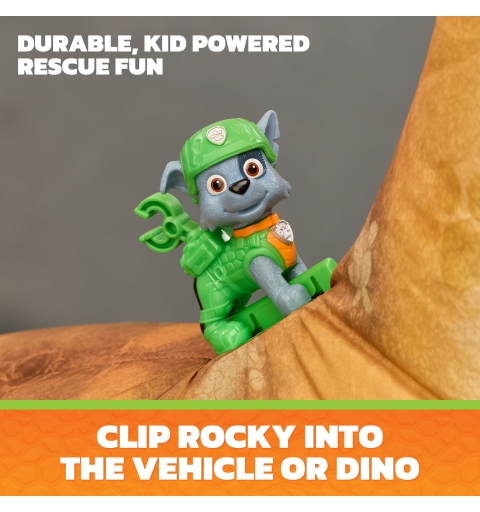 PAW Patrol Der Dino Film, Rockys Megasaurus Transport-Fahrzeug, per Knopfdruck aufblasbarer Dino